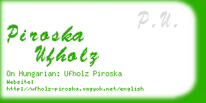 piroska ufholz business card